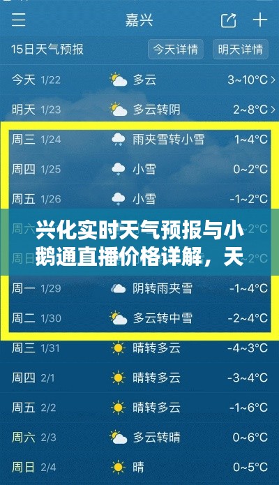 兴化实时天气预报与小鹅通直播价格详解,天气动态与费用全掌握