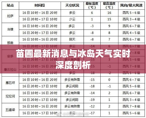 苗圃最新消息与冰岛天气实时深度剖析