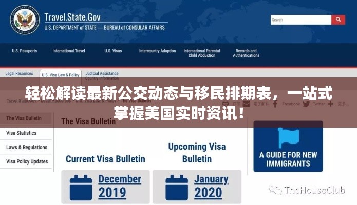 轻松解读最新公交动态与移民排期表，一站式掌握美国实时资讯！