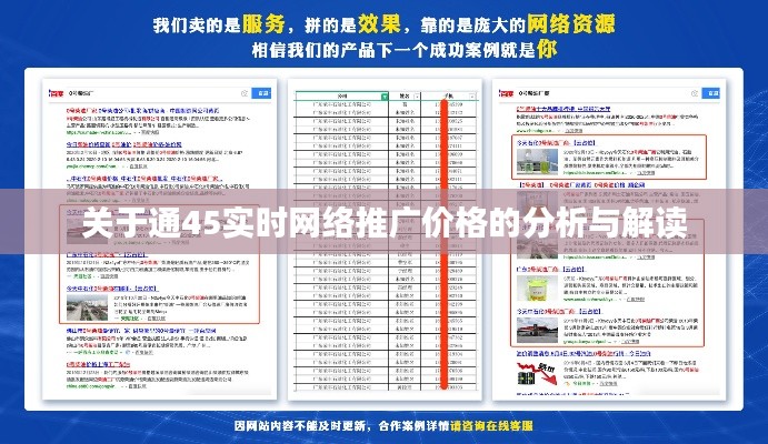 关于通45实时网络推广价格的分析与解读