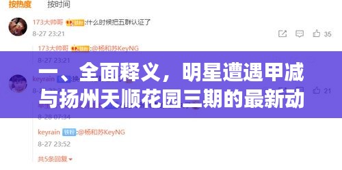 一、全面释义，明星遭遇甲减与扬州天顺花园三期的最新动态