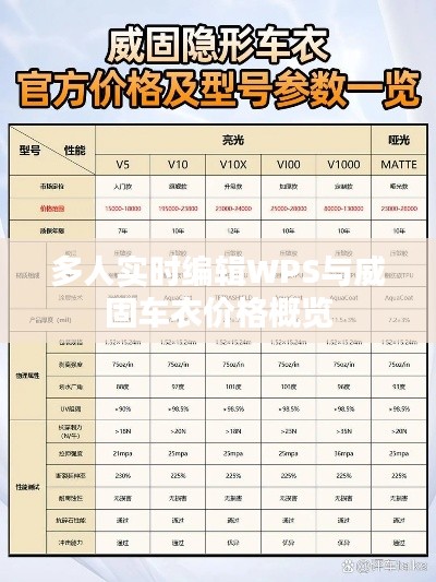 多人实时编辑WPS与威固车衣价格概览