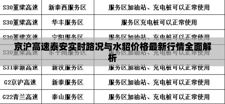 京沪高速泰安实时路况与水貂价格最新行情全面解析