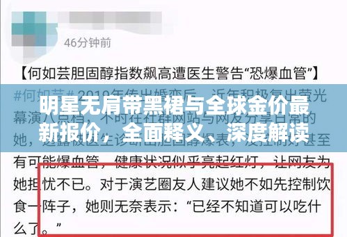 明星无肩带黑裙与全球金价最新报价,全面释义、深度解读及风险预警